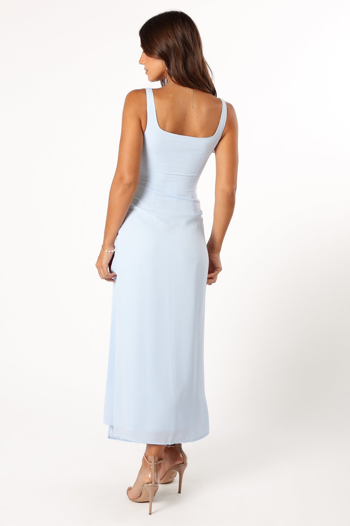 Nadea Faux Wrap Maxi Dress in Blue – view 5 of 7
