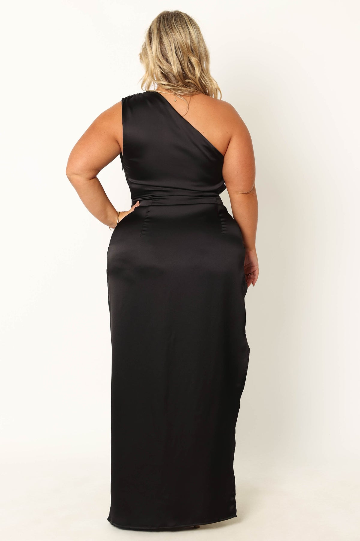 Nadia One Shoulder Maxi Dress in Black – view 5 of 12