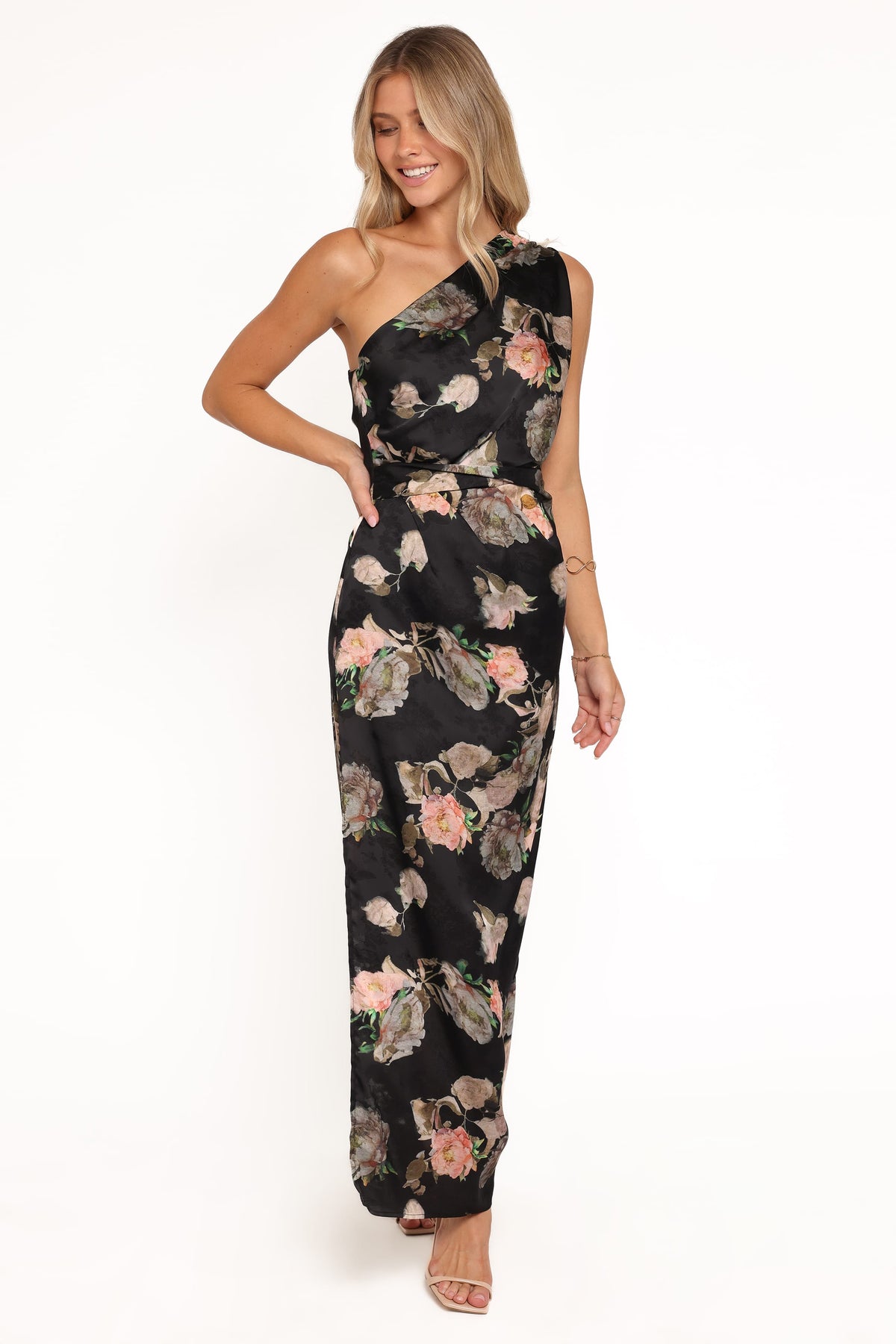Nadia One Shoulder Maxi Dress in Blurred Floral – view 1 of 6
