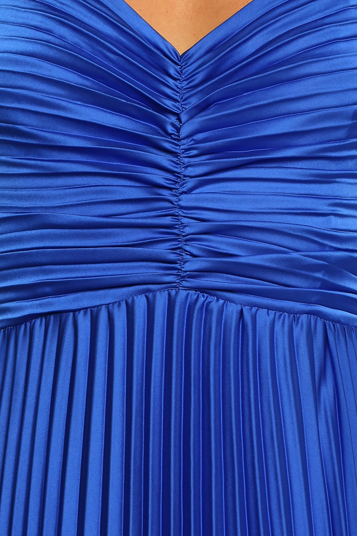 Naira Pleated Maxi Dress in Blue – view 5 of 5