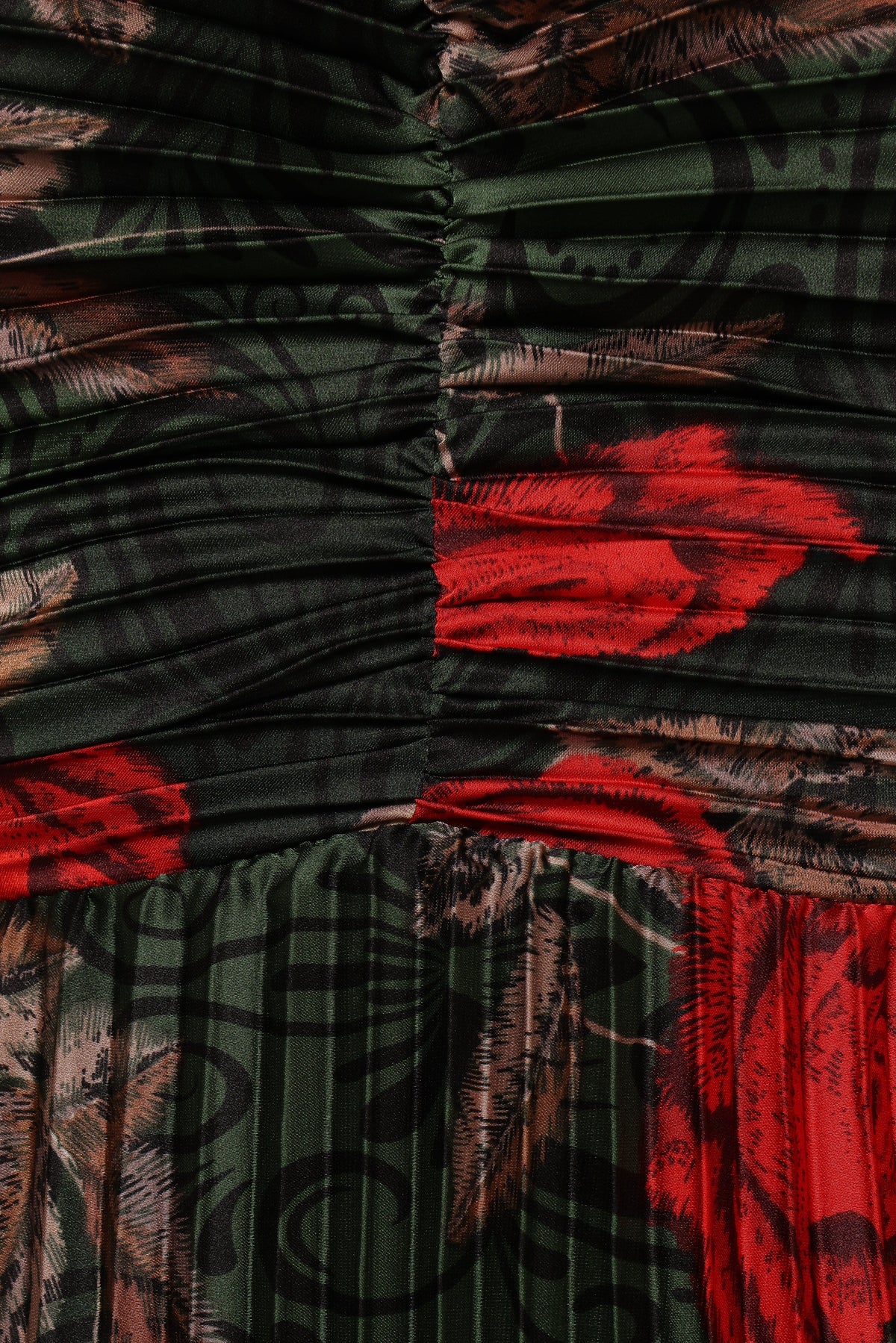Naira Pleated Maxi Dress in Green Floral – view 7 of 7