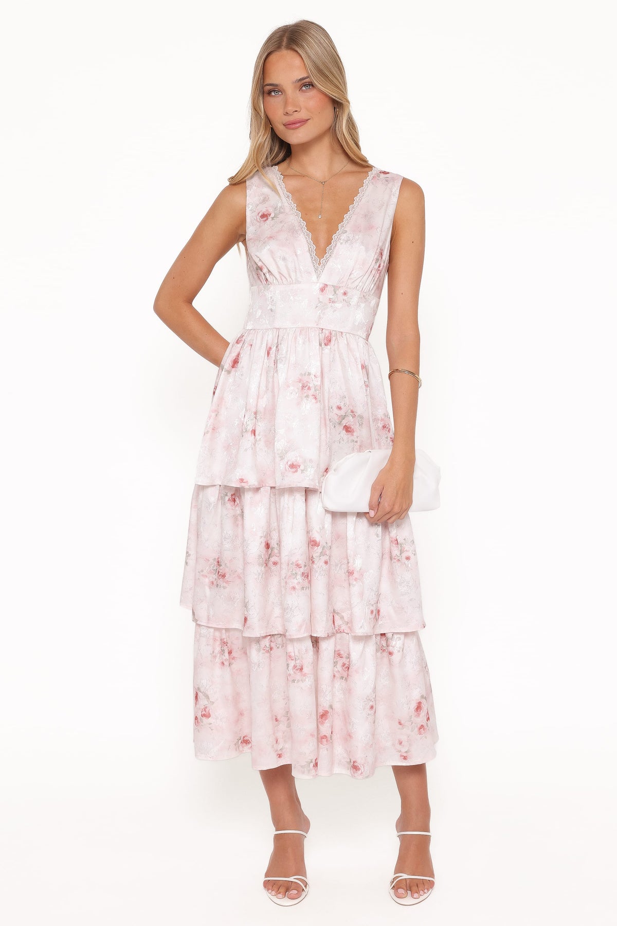 Natarsha Maxi Dress in White Pink Floral – view 5 of 6