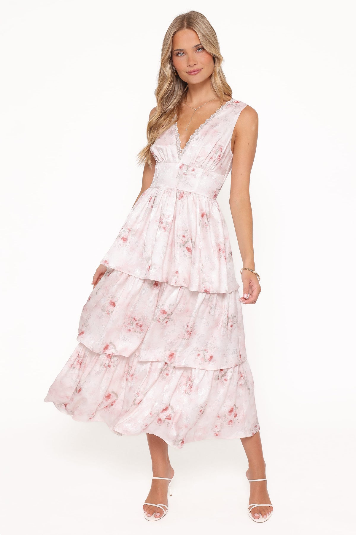 Natarsha Maxi Dress in White Pink Floral – view 1 of 6