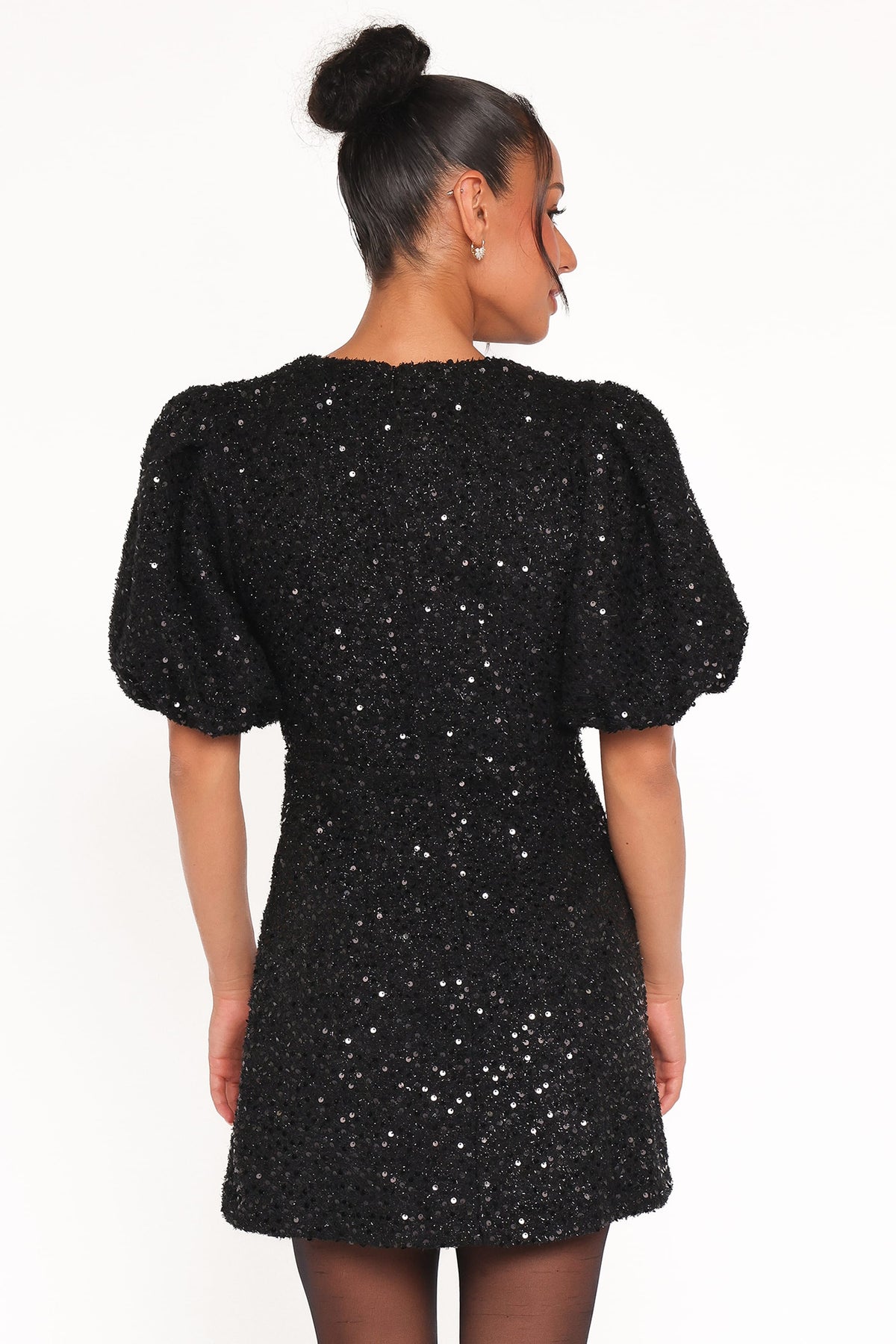 Natasha Boucle Mini Dress in Black – view 5 of 7
