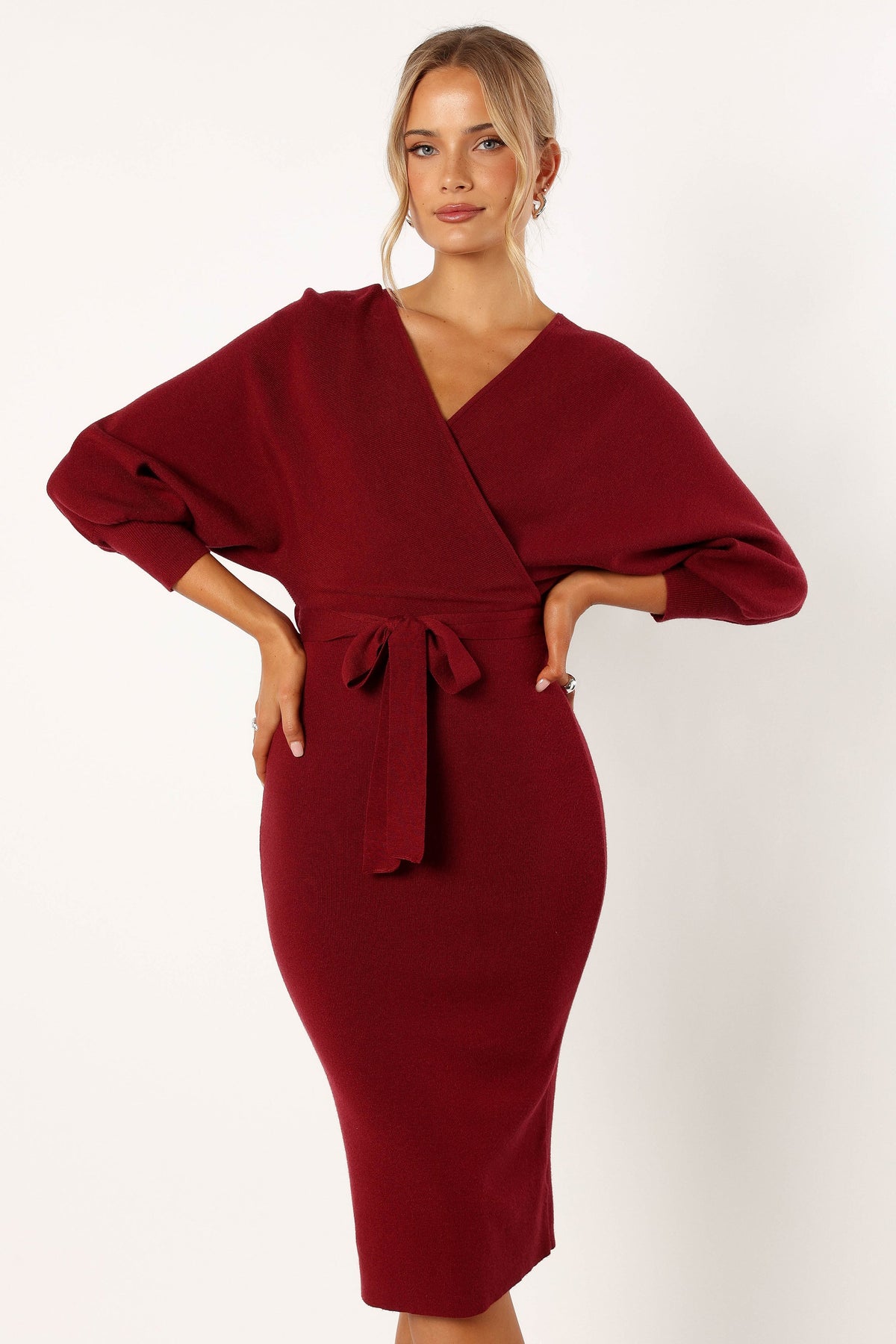 Nate Dress in Merlot – view 2 of 9