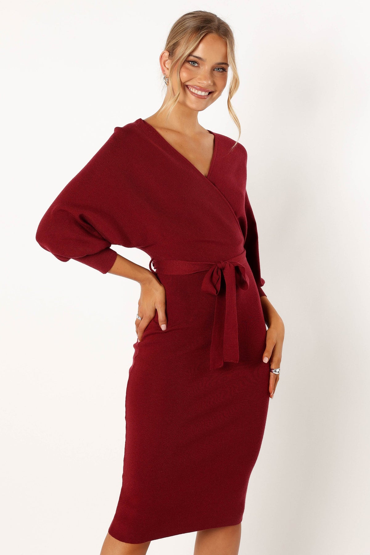Nate Dress in Merlot – view 5 of 9