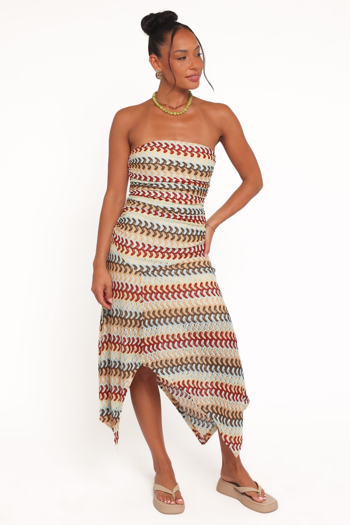 Navia Midi Dress in Multi Stripe – view 6 of 8