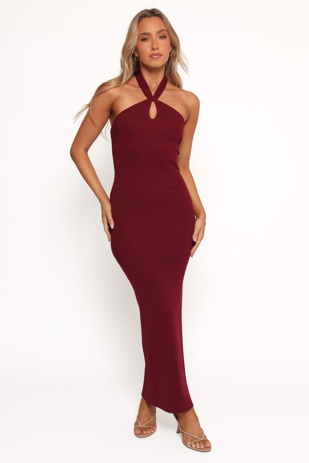Nessa Midi Dress in Dark Cherry – view 1 of 7