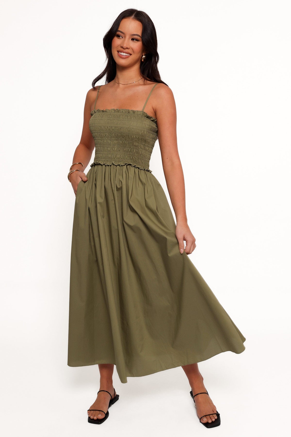 Nigella Maxi Dress in Olive Green – view 10 of 11
