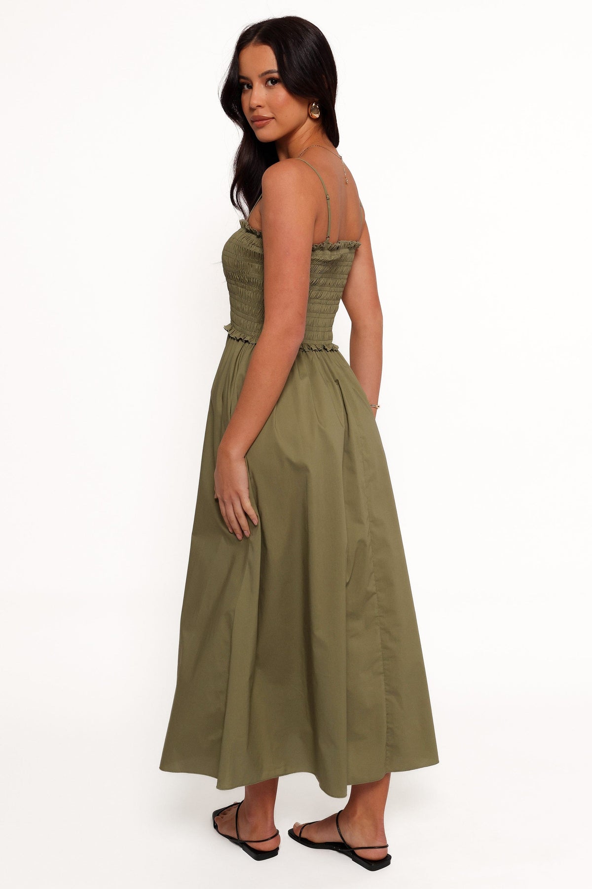 Nigella Maxi Dress in Olive Green – view 7 of 11