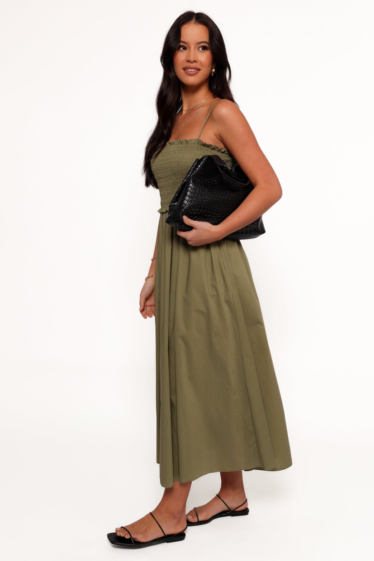 Nigella Maxi Dress in Olive Green – view 4 of 11