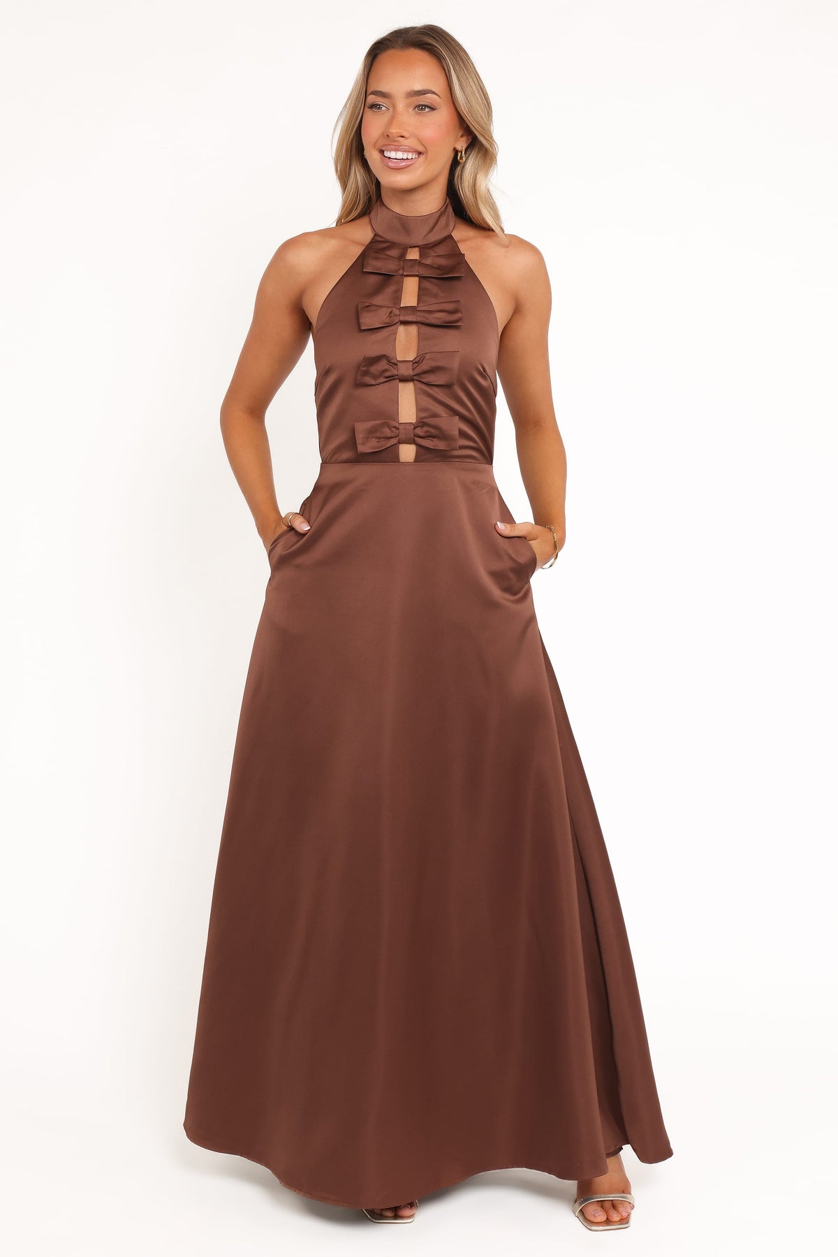 Norva Maxi Dress in Brown – view 2 of 8