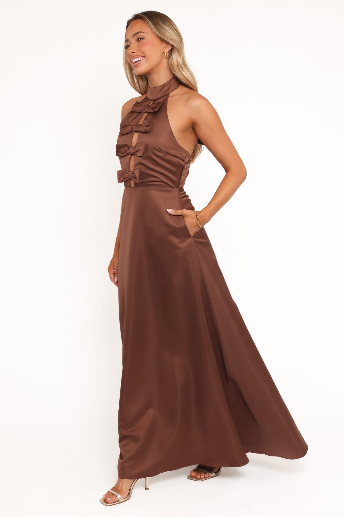 Norva Maxi Dress in Brown – view 4 of 8