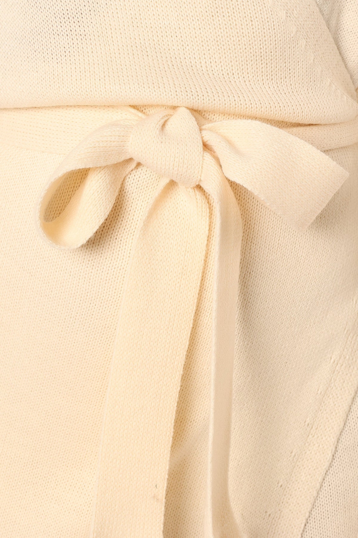 Nova Wrap Knit Midi Dress in Taupe – view 9 of 10