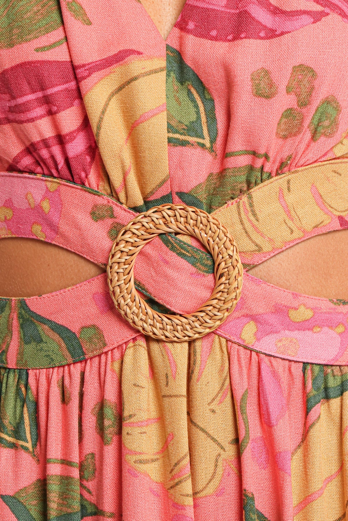 Oasis Midi Dress in Pink Rio – view 8 of 9