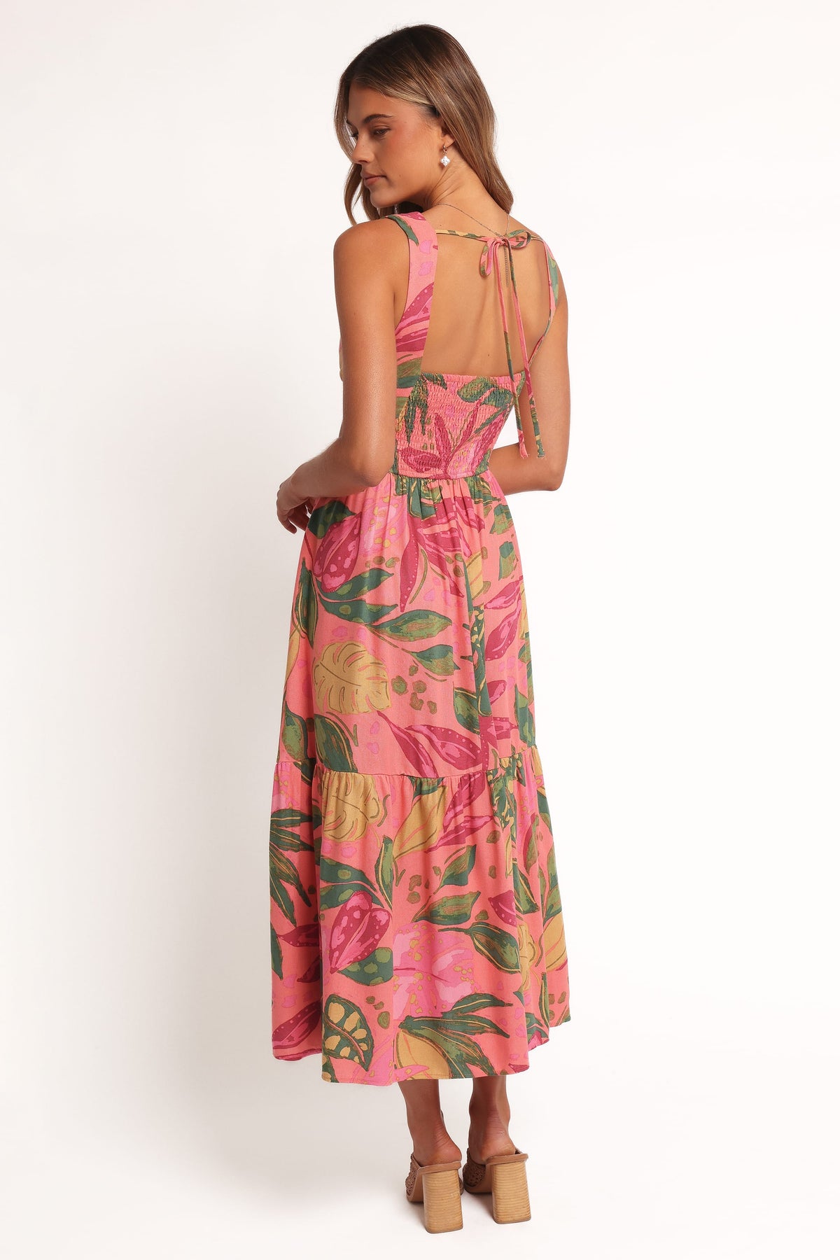 Oasis Midi Dress in Pink Rio – view 5 of 9
