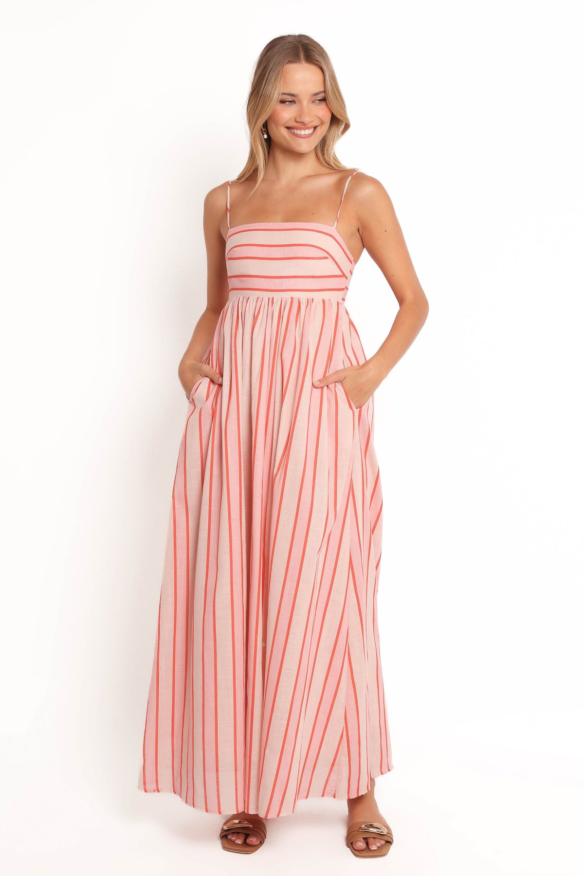 Odessa Maxi Dress in Pink Stripe – view 2 of 9
