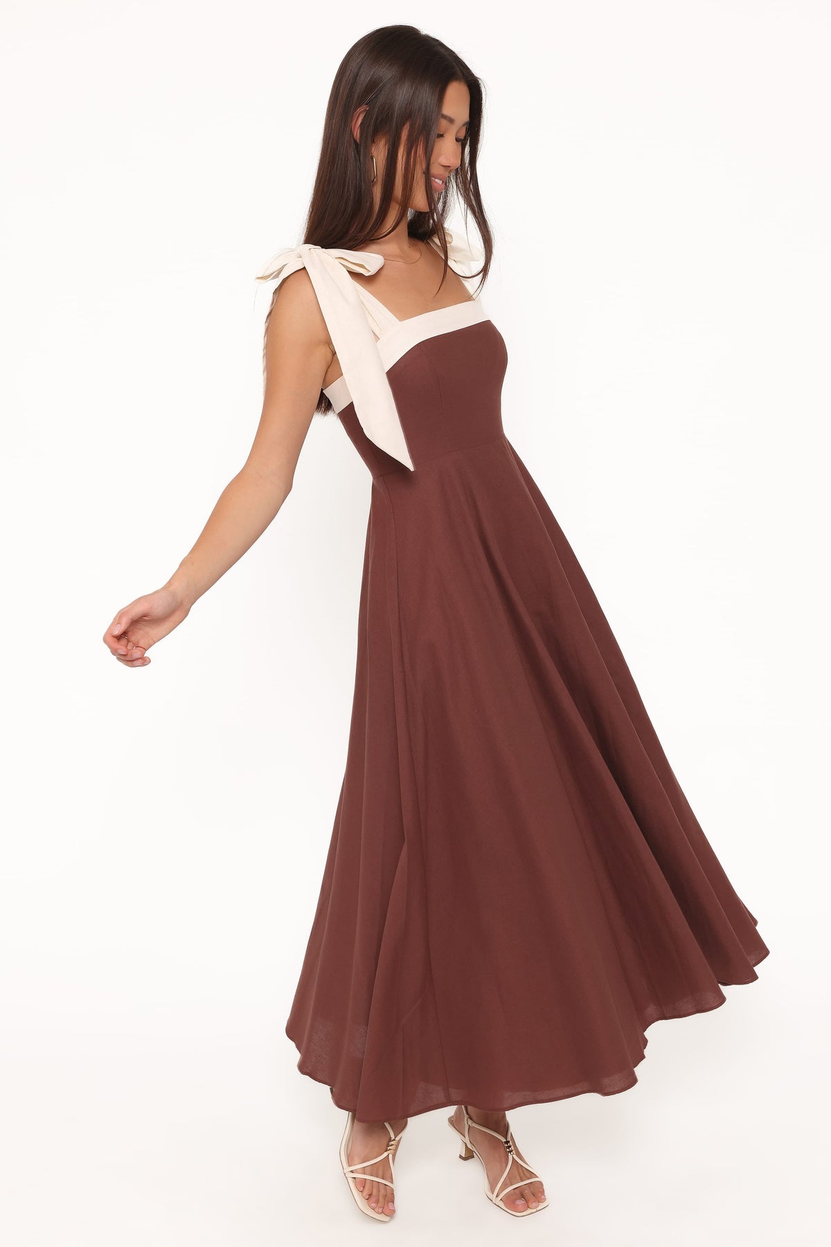 Olinda Midi Dress in Chocolate – view 1 of 6