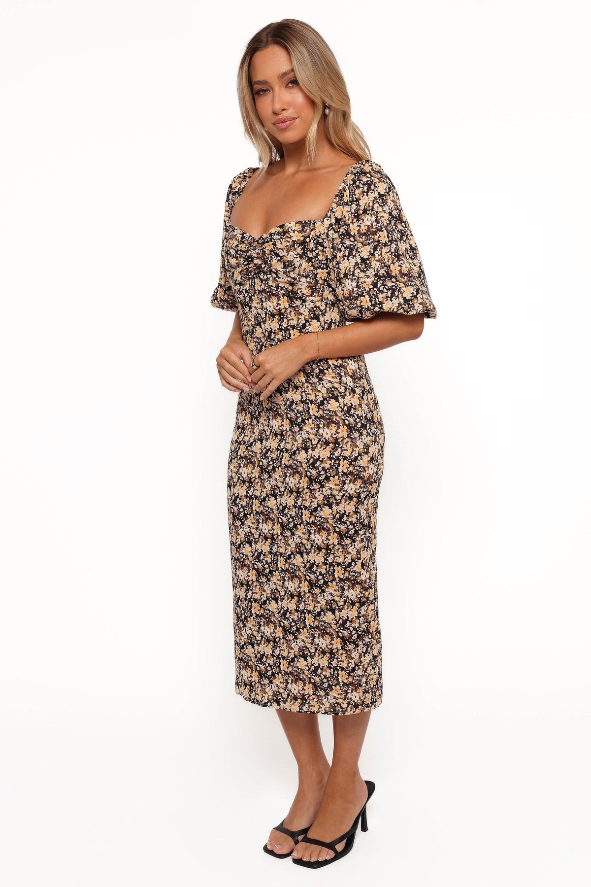 Oona Midi Dress in Black Ditsy Floral – view 5 of 8