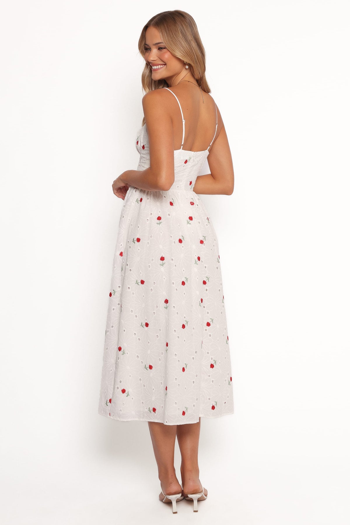 Paloma Maxi Dress in White Red Floral – view 2 of 7