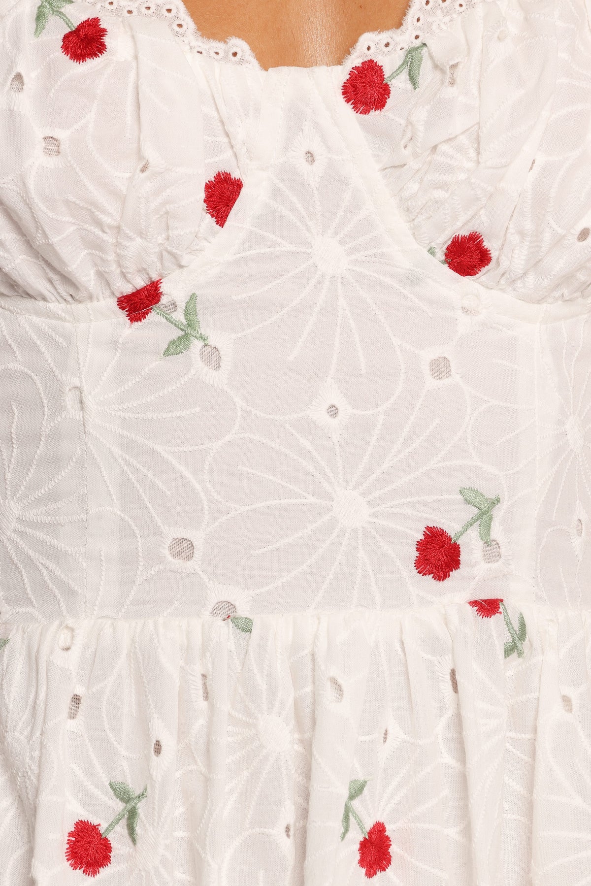 Paloma Maxi Dress in White Red Floral – view 7 of 7