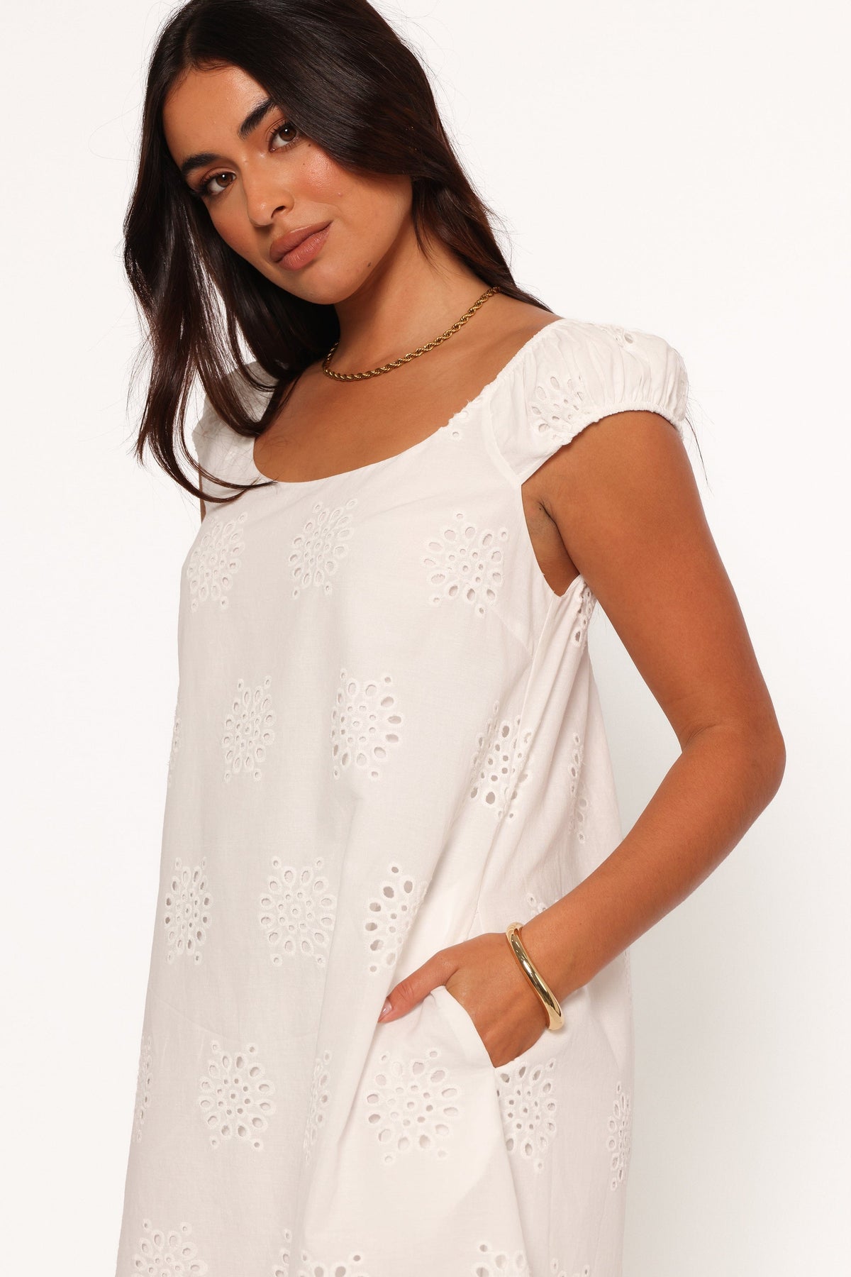 Pammy Mini Dress in White – view 8 of 9