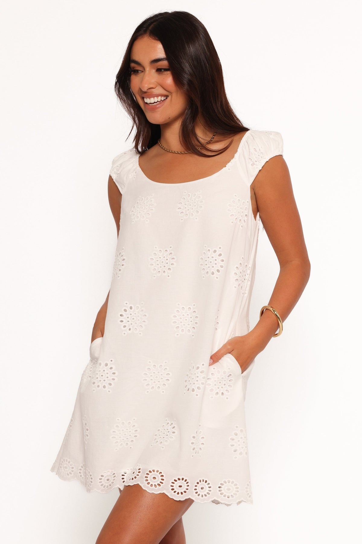 Pammy Mini Dress in White – view 3 of 9