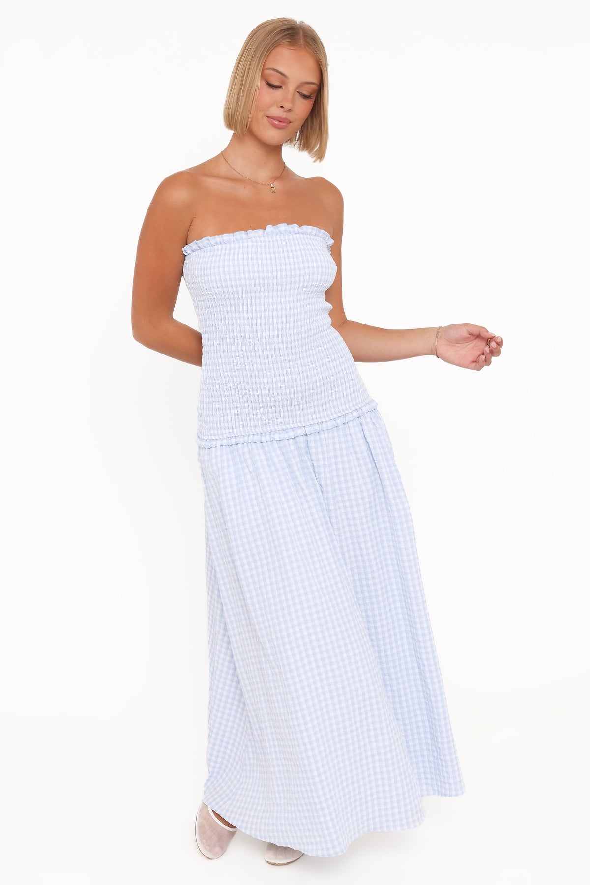 Parkway Maxi Dress in Blue Gingham – view 2 of 8