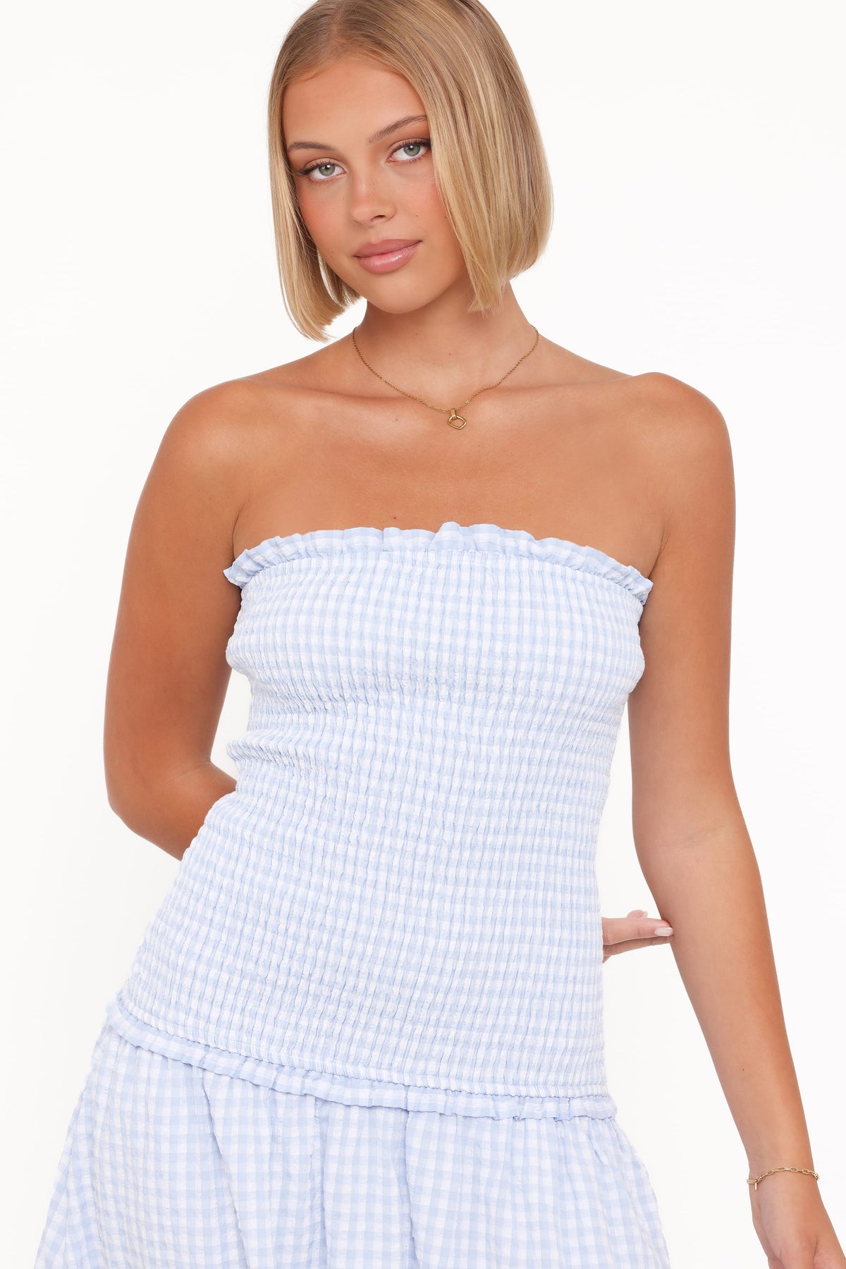 Parkway Maxi Dress in Blue Gingham – view 3 of 8