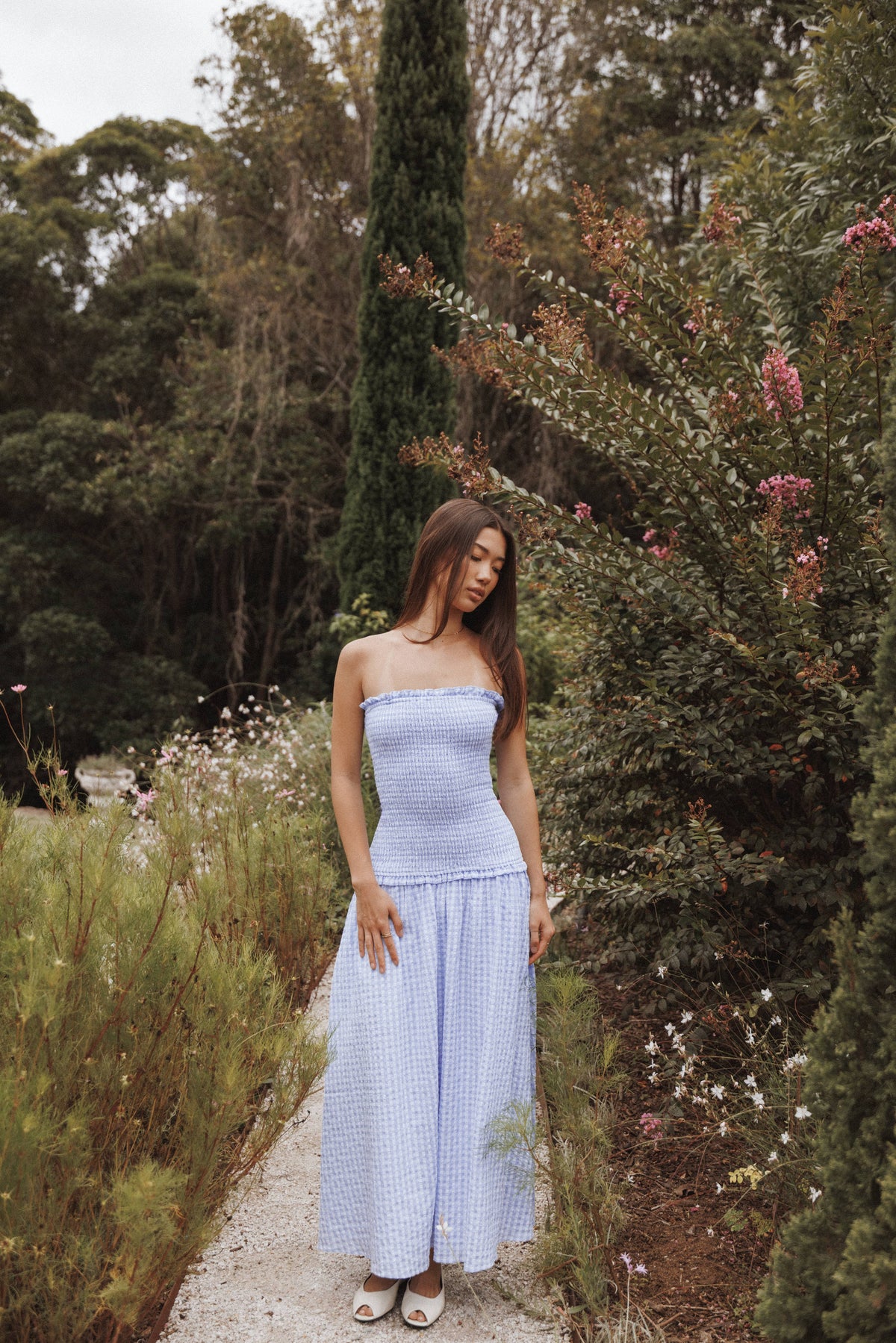 Parkway Maxi Dress in Blue Gingham – view 1 of 8