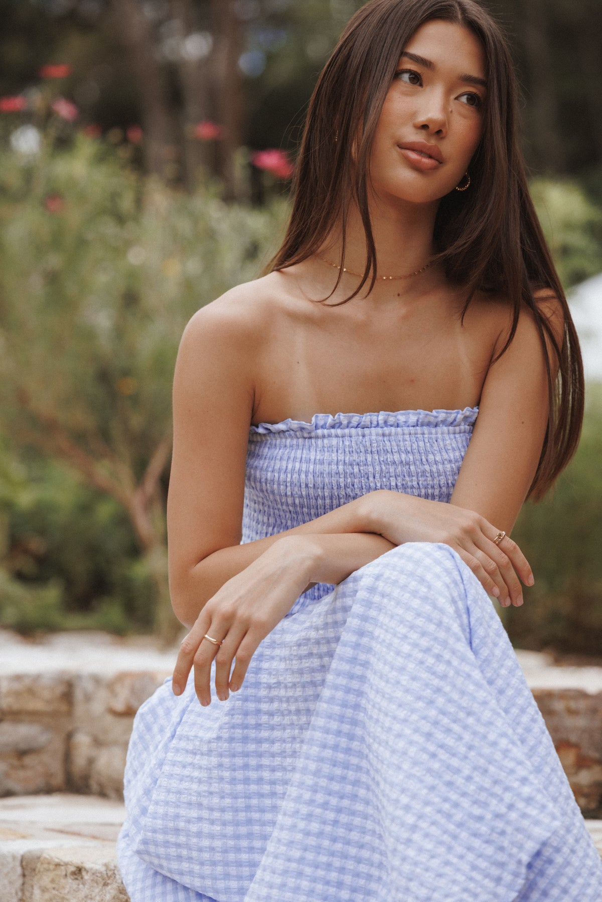 Parkway Maxi Dress in Blue Gingham – view 8 of 8