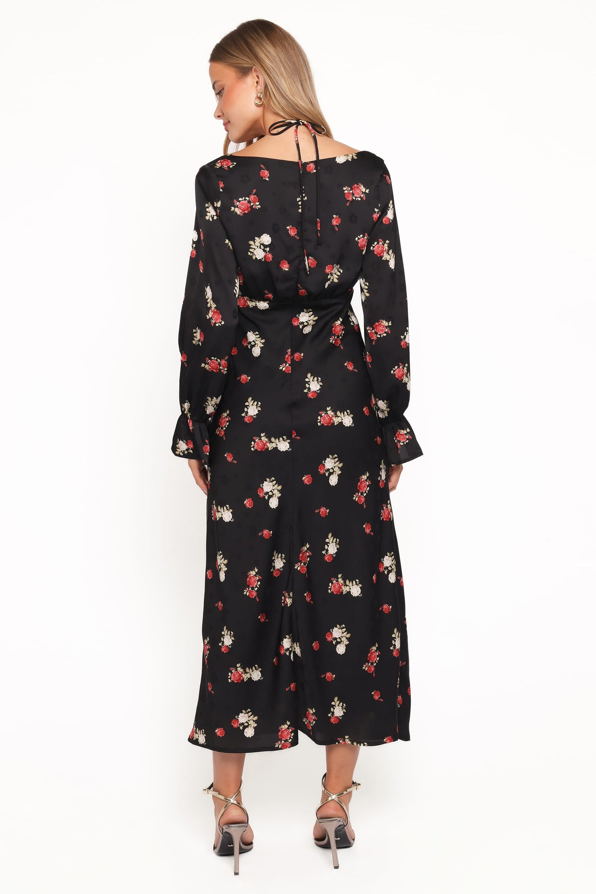 Pauline Long Sleeve Maxi Dress in Black Floral – view 4 of 6