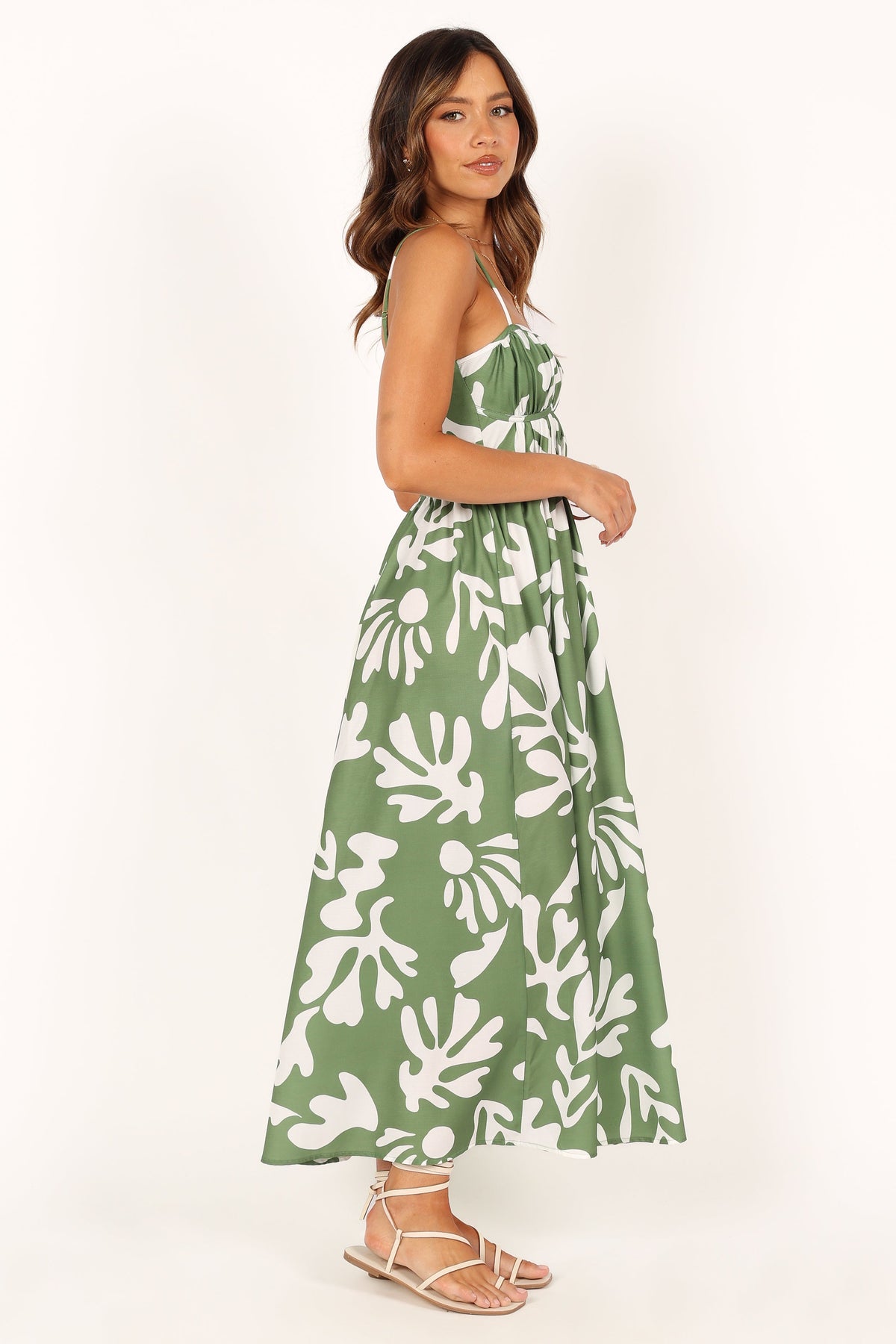 Payton Midi Dress in Khaki – view 6 of 8