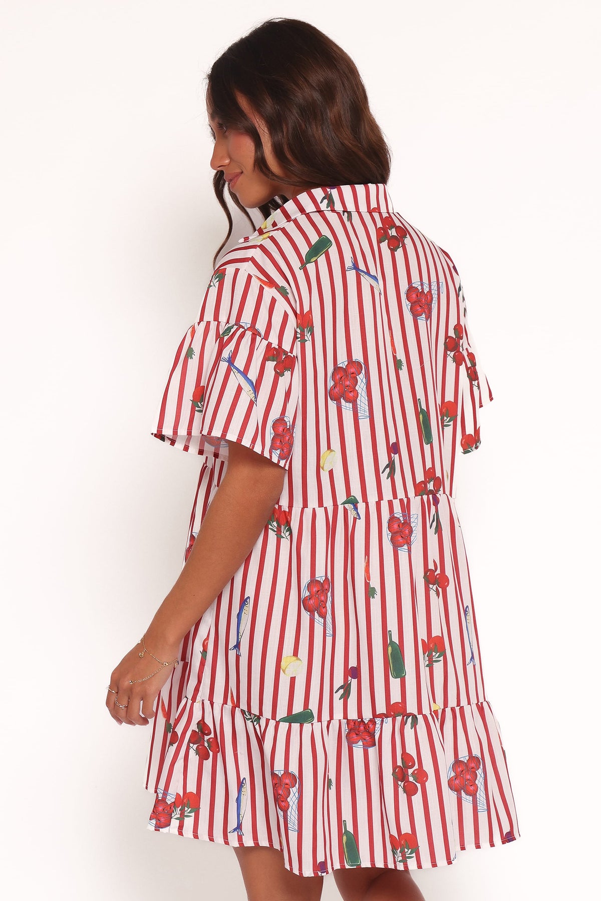 Peachy Mini Dress in Red Picnic Stripe – view 5 of 8