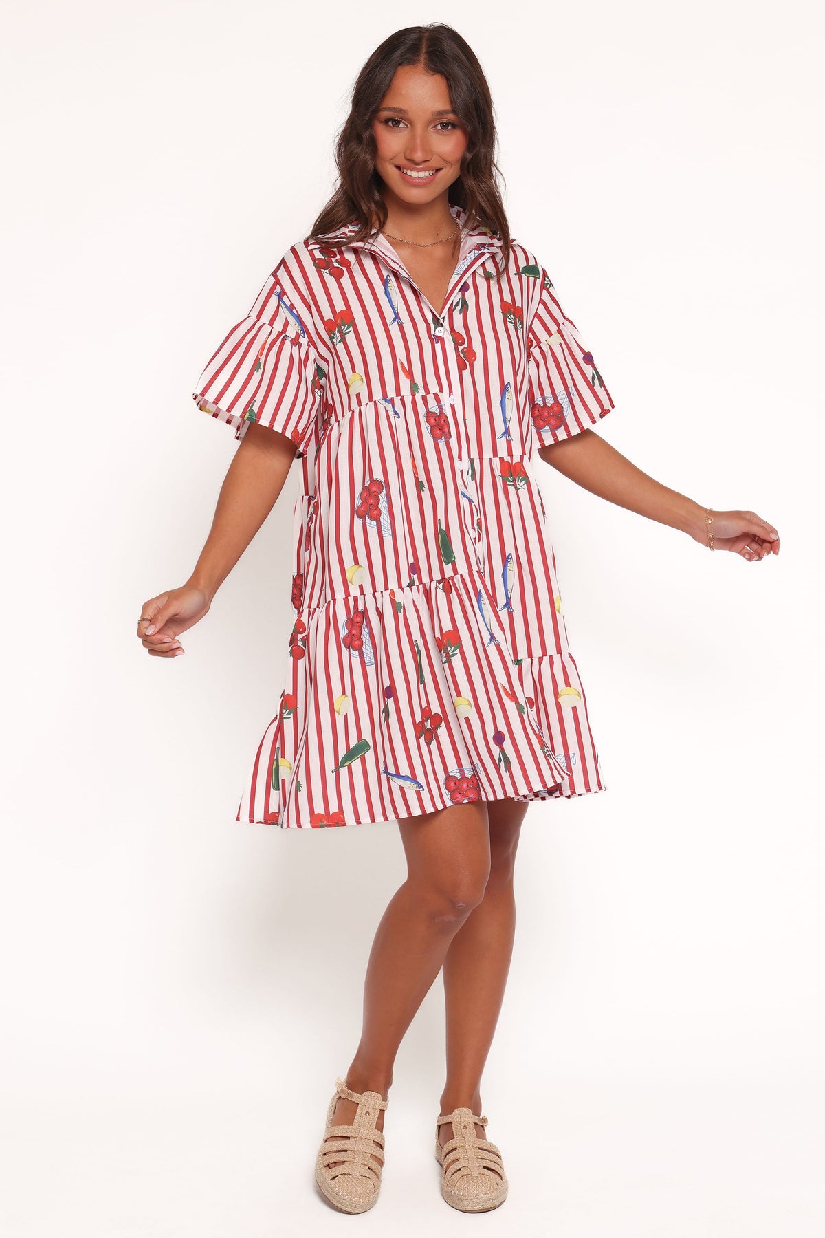 Peachy Mini Dress in Red Picnic Stripe – view 6 of 8