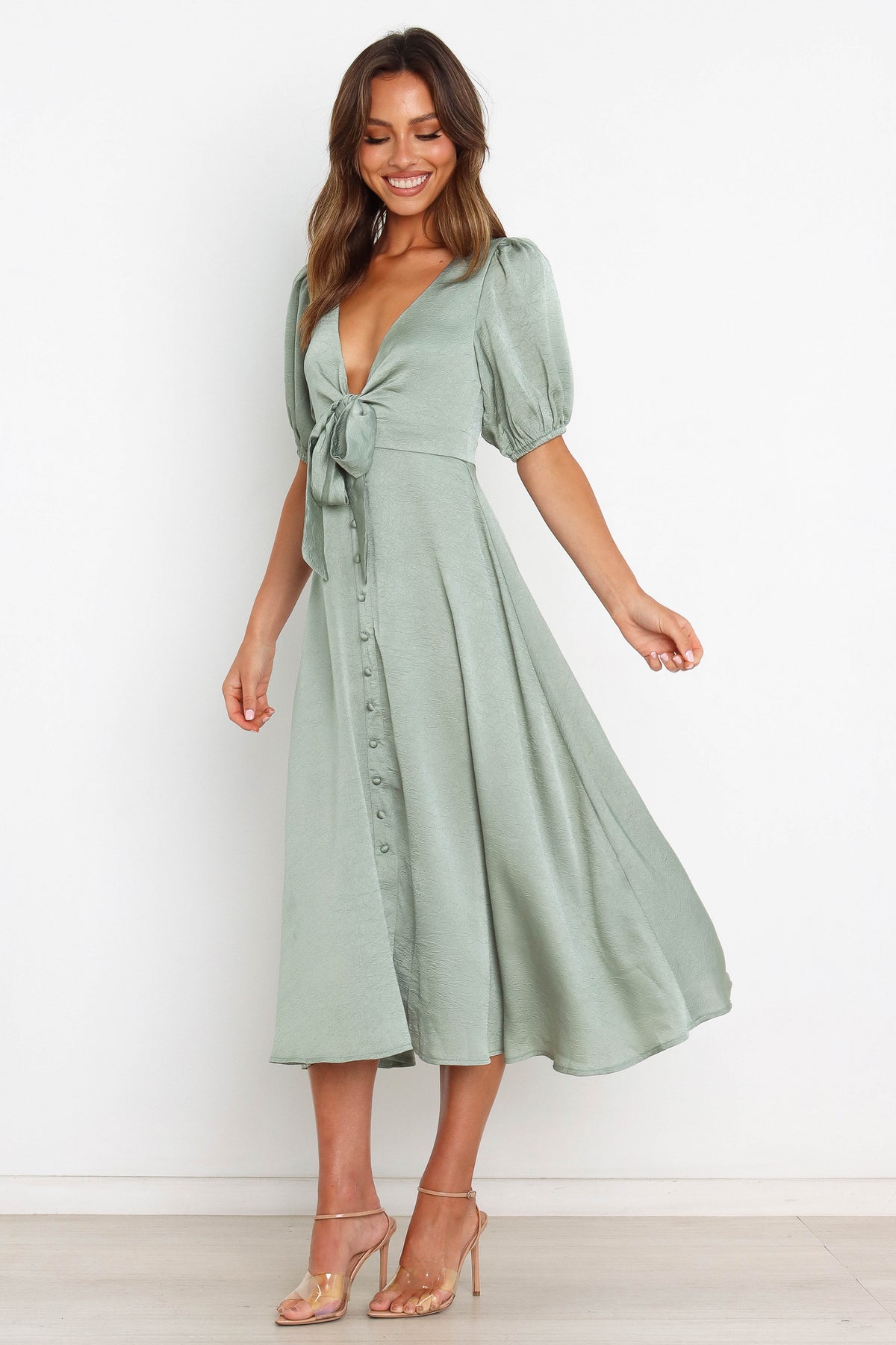 Piper Dress in Sage – view 4 of 8