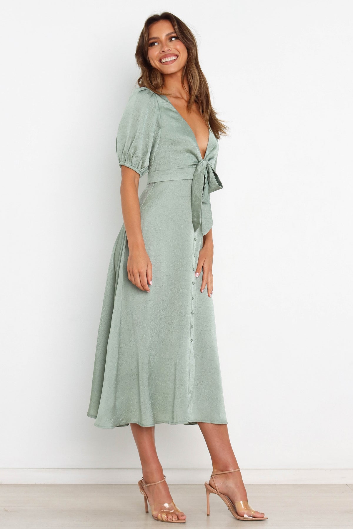 Piper Dress in Sage – view 7 of 8