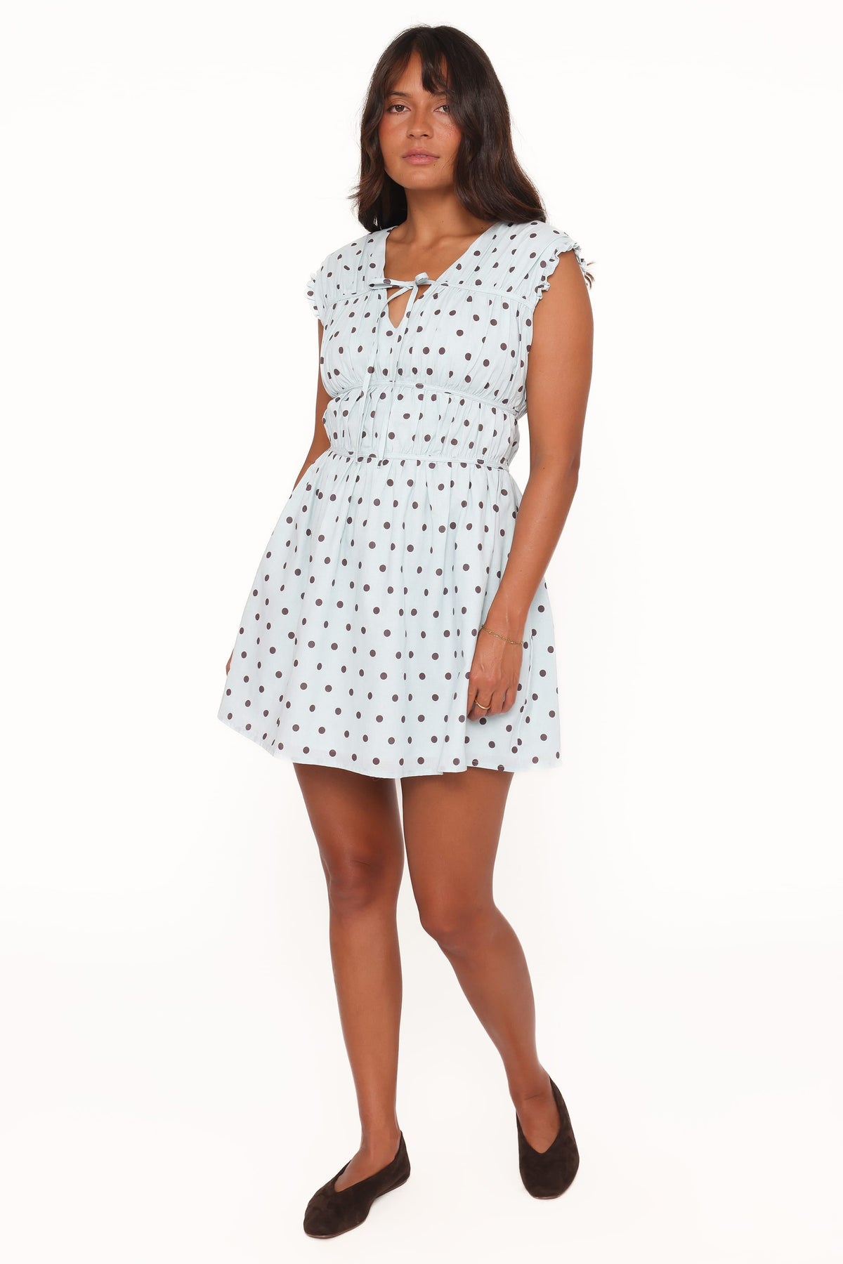 Pipper Mini Dress in Blue Polka Dot – view 6 of 9