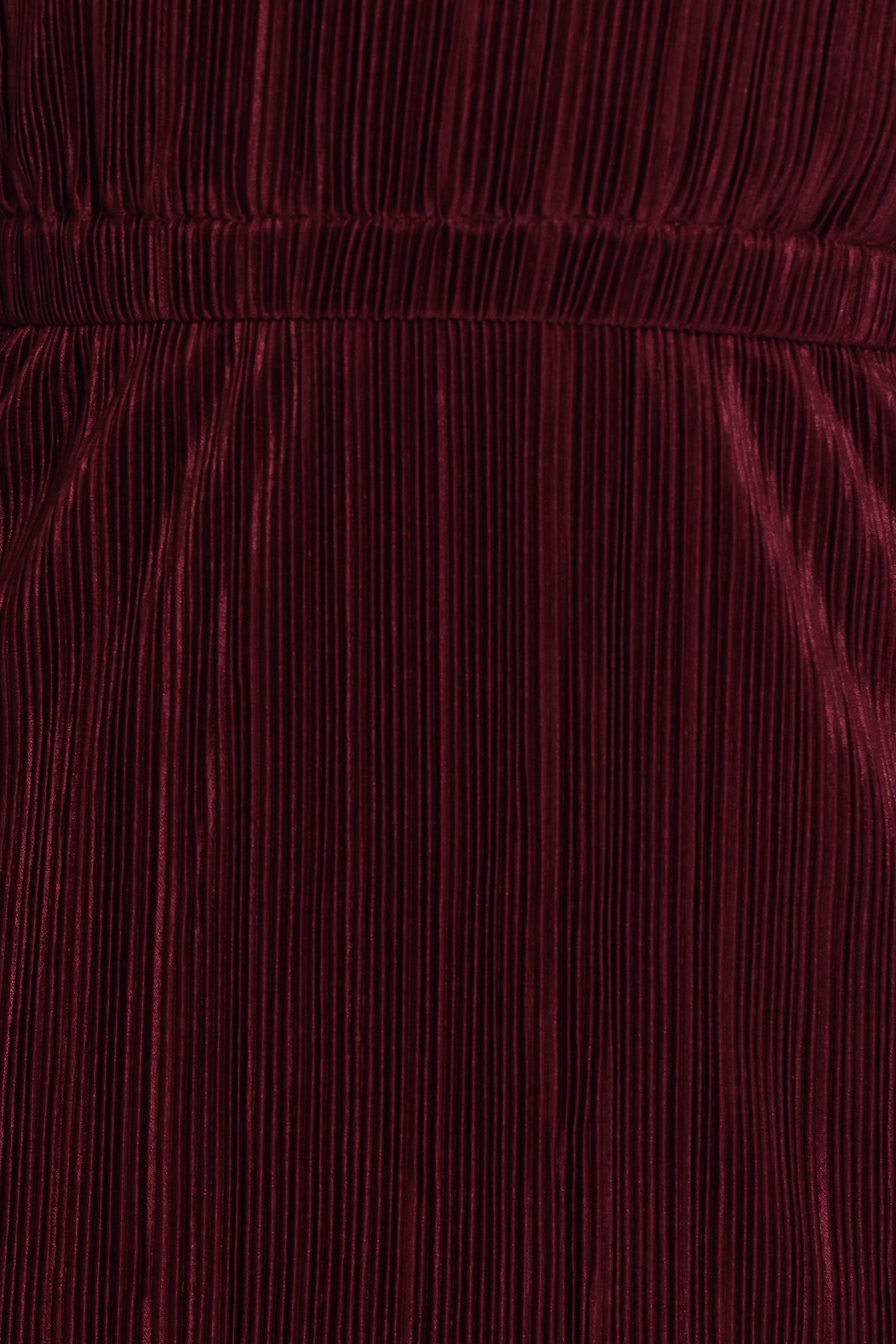 Pontee One Shoulder Pleated Midi Dress in Burgundy – view 7 of 8