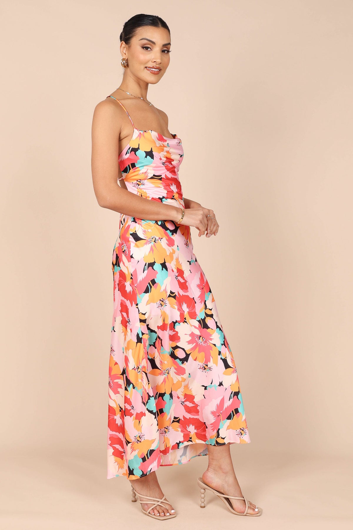 Posse Midi Slip Dress in Pink Floral – view 7 of 9