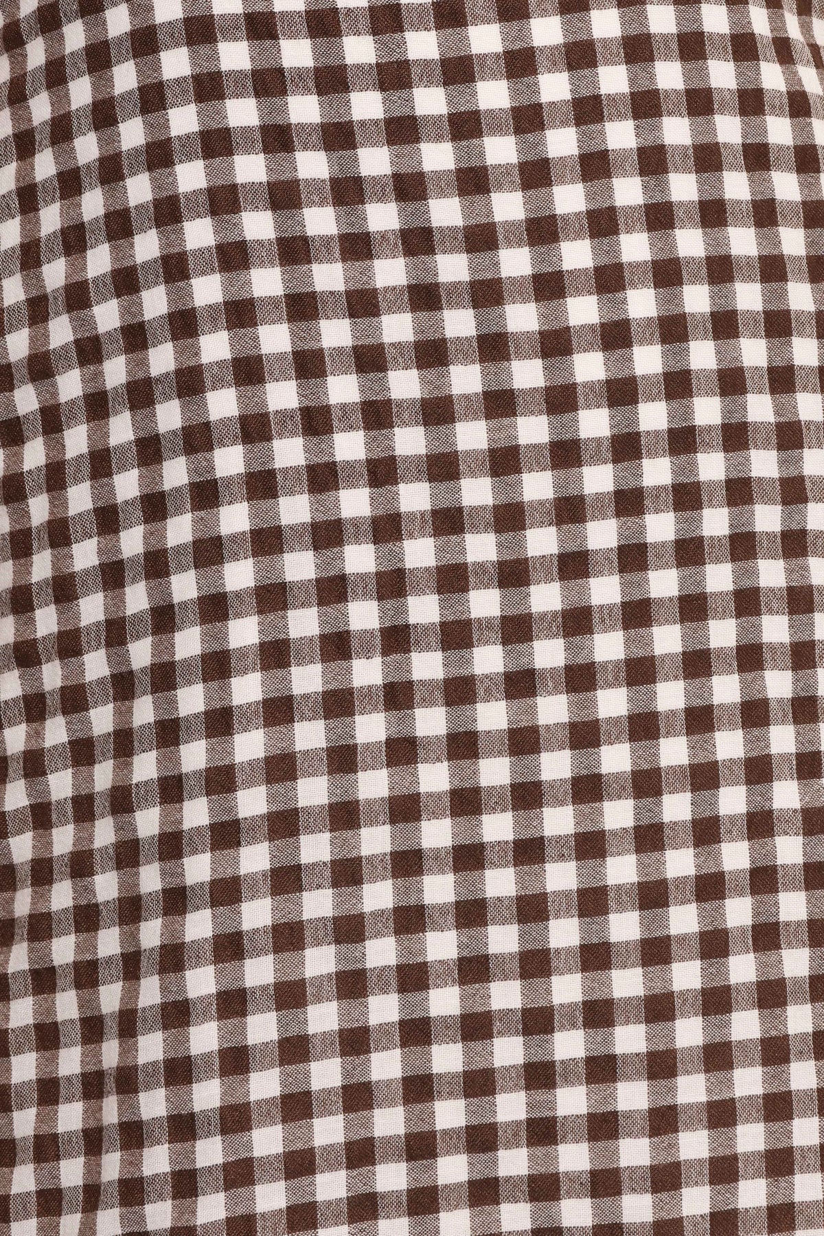 Queenie Midi Dress in Brown Gingham – view 5 of 6
