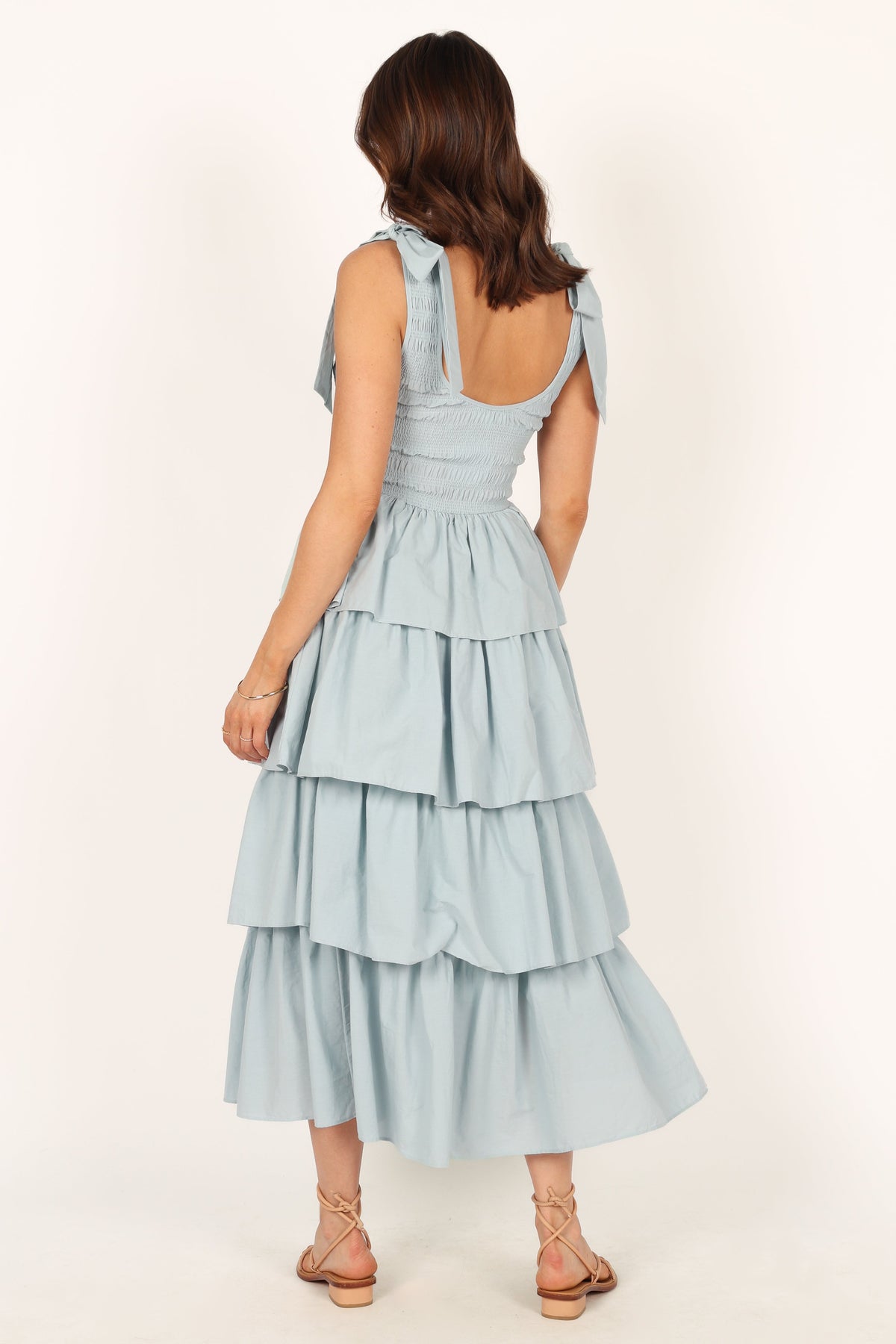 Raphael Tiered Maxi Dress in Blue – view 7 of 9