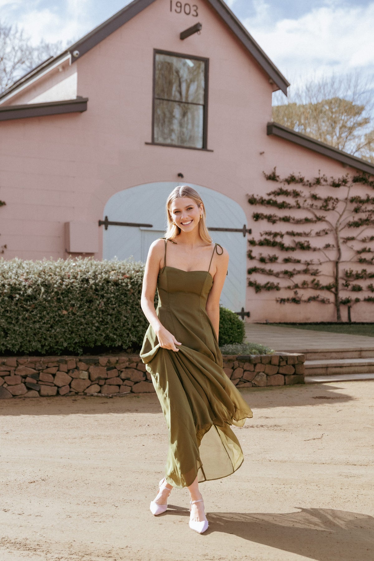 Rayna Maxi Dress in Olive – view 2 of 8