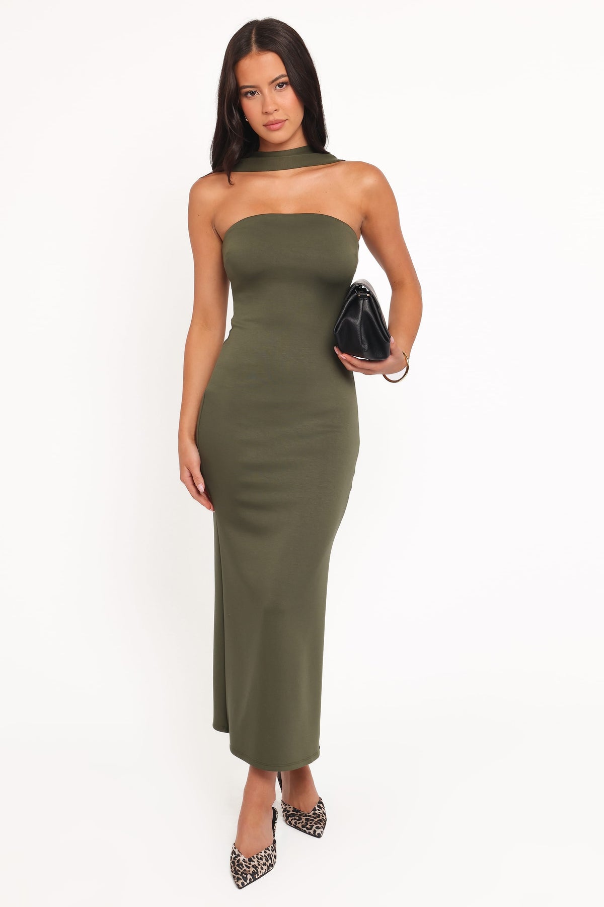 Regan Midi Dress in Olive – view 2 of 6