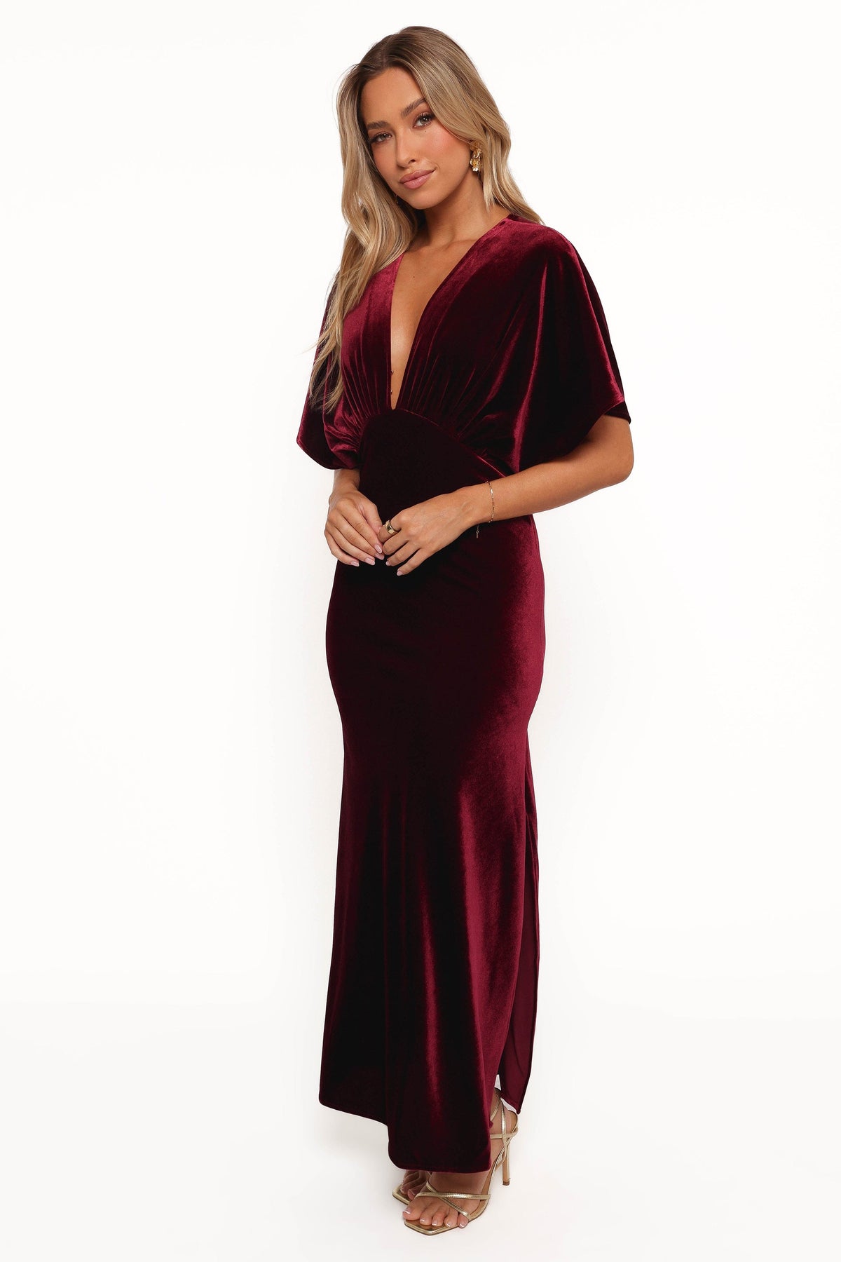 Ricki Velvet Maxi Dress in Wine – view 5 of 8