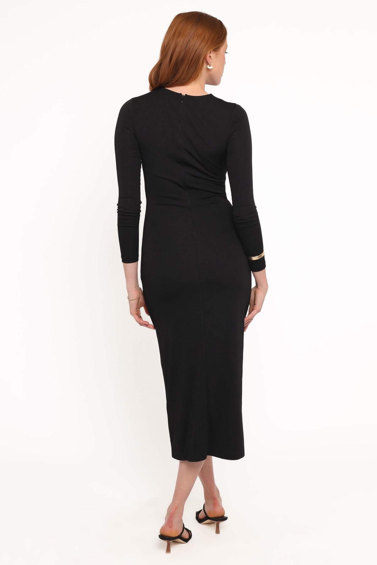 Rogan Long Sleeve Maxi Dress in Black – view 4 of 6