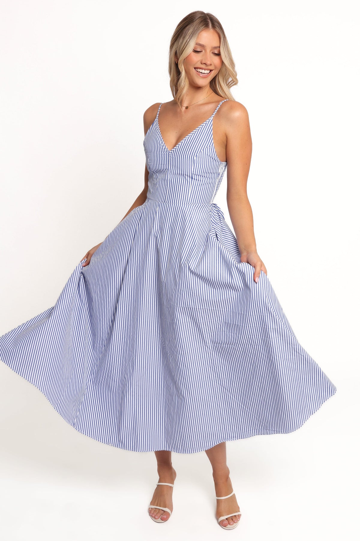 Romilly Strappy Maxi Dress in Light Blue – view 2 of 8