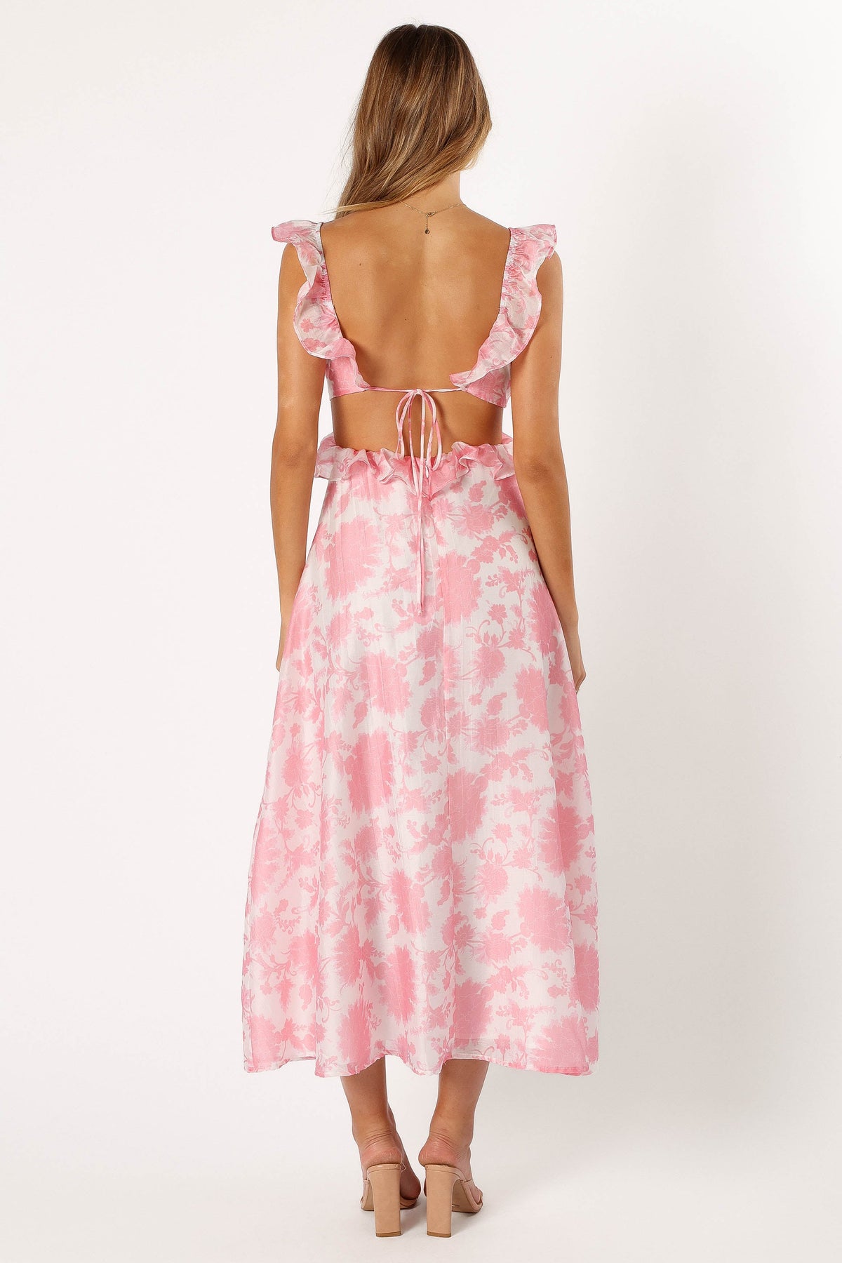 Rori Ruffle Maxi Dress in Pink Floral – view 6 of 10