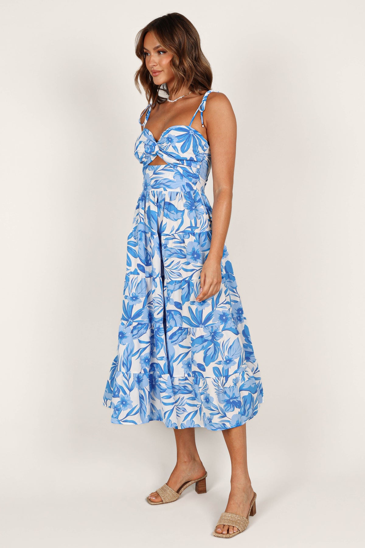 Rose Midi Dress in Blue/White – view 3 of 6
