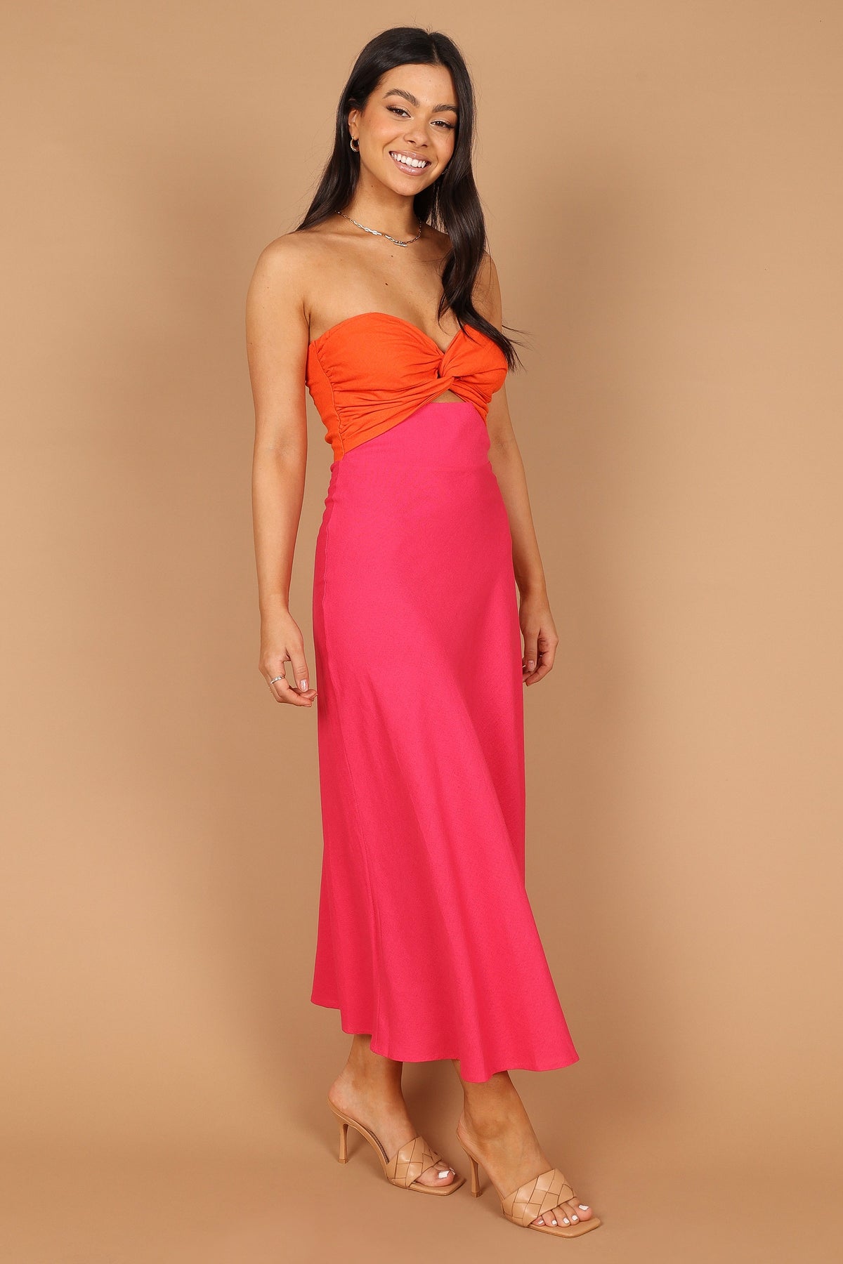 Rosetta Dress in Fuchsia/Orange – view 5 of 6